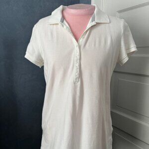 Croft and Barrow Women's Polo Shirt Size L Color: White